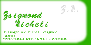 zsigmond micheli business card